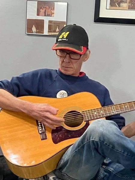 Alan Hackney on acoustic guitar — Versailles Kentucky musician