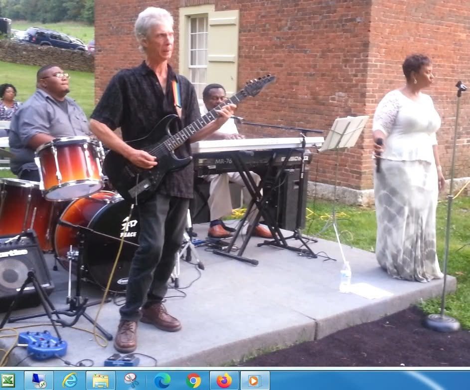 Alan Hackney live with band on guitar — Hackney Myers Duo Central Kentucky